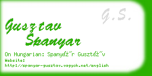 gusztav spanyar business card